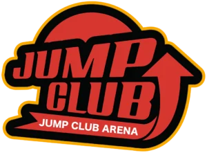 A red and black logo with the words 